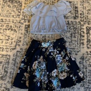 Adorable 2 pc top/skirt - 8-10